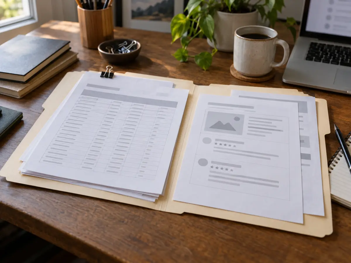 Folder of booking records and screenshots arranged to support a review appeal